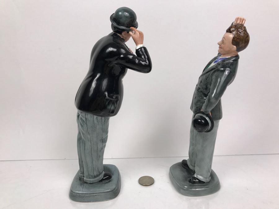 laurel and hardy bronze figurines