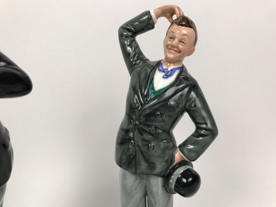 laurel and hardy bronze figurines