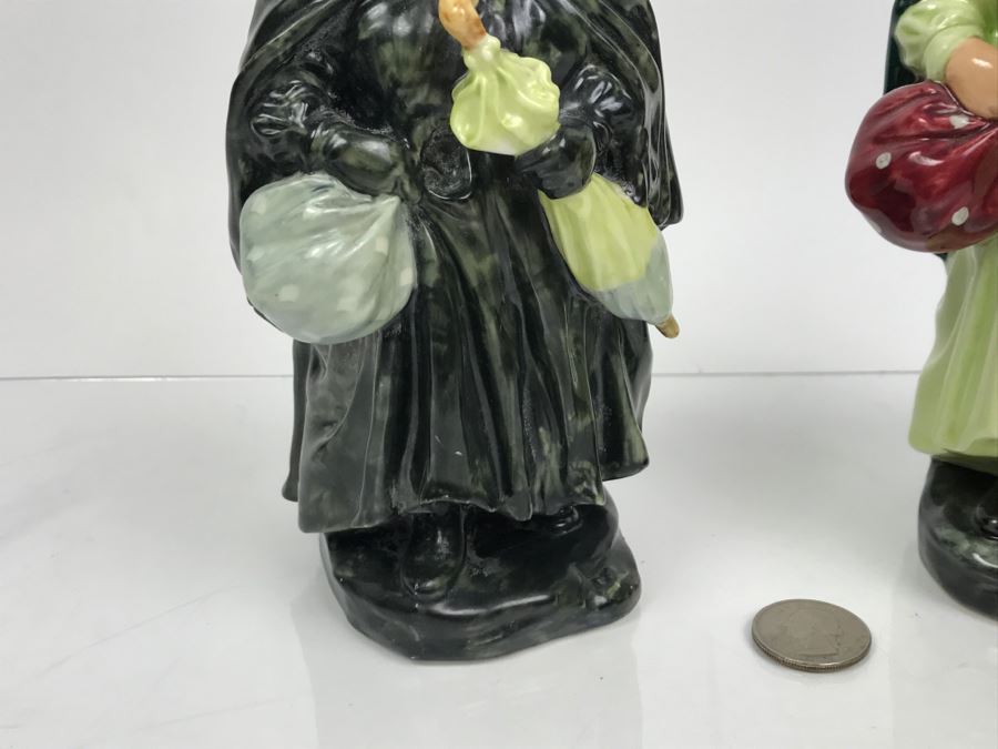 Pair Of Royal Doulton Figurines Of 'Sairey Gamp' HN558 (Has Hairline Cracks) And HN2100 [Photo 8]