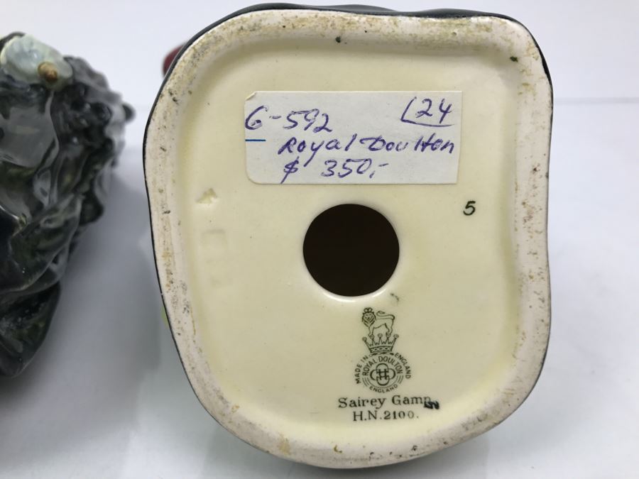 Pair Of Royal Doulton Figurines Of 'Sairey Gamp' HN558 (Has Hairline Cracks) And HN2100 [Photo 12]