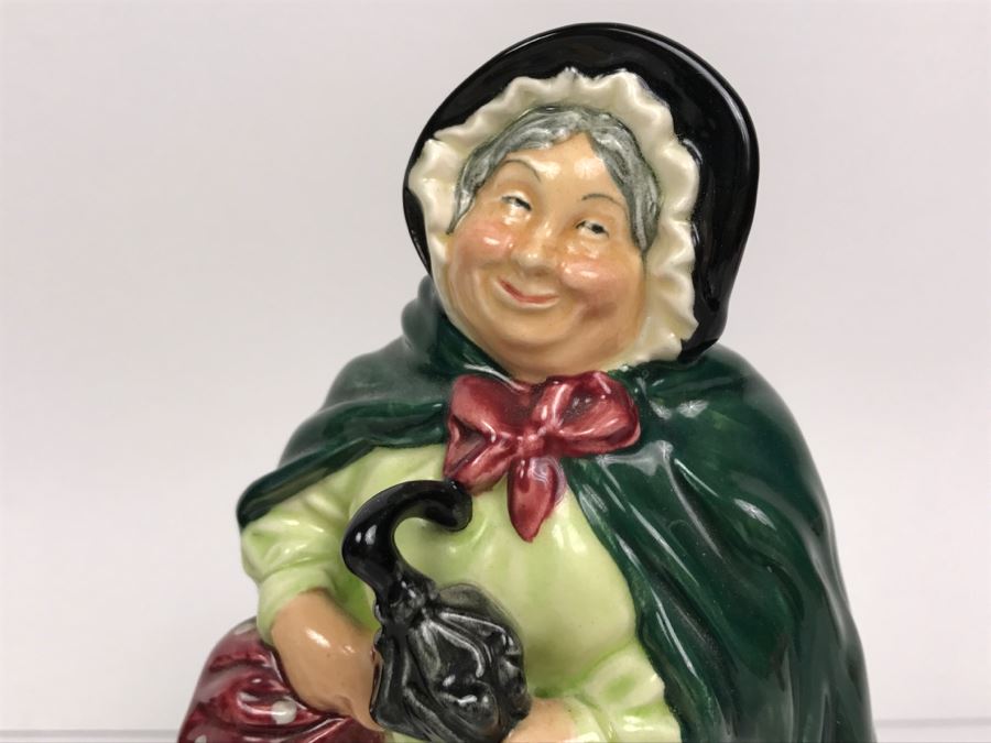 Pair Of Royal Doulton Figurines Of 'Sairey Gamp' HN558 (Has Hairline Cracks) And HN2100 [Photo 4]