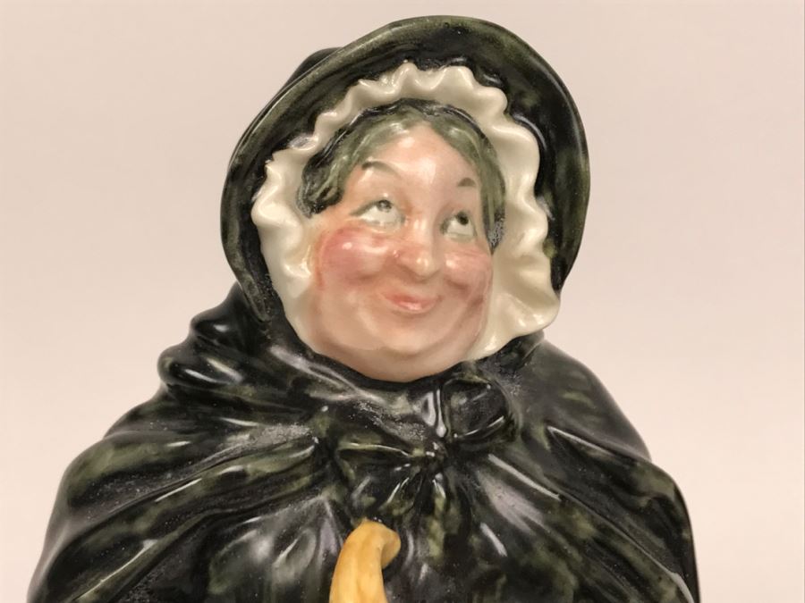 Pair Of Royal Doulton Figurines Of 'Sairey Gamp' HN558 (Has Hairline Cracks) And HN2100 [Photo 7]