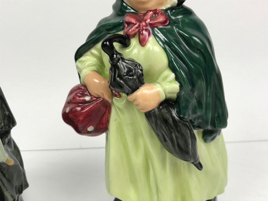 Pair Of Royal Doulton Figurines Of 'Sairey Gamp' HN558 (Has Hairline Cracks) And HN2100 [Photo 5]