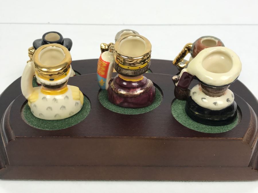 Limited Edition Royal Doulton Miniature Mini Toby Mugs Kings Set Of