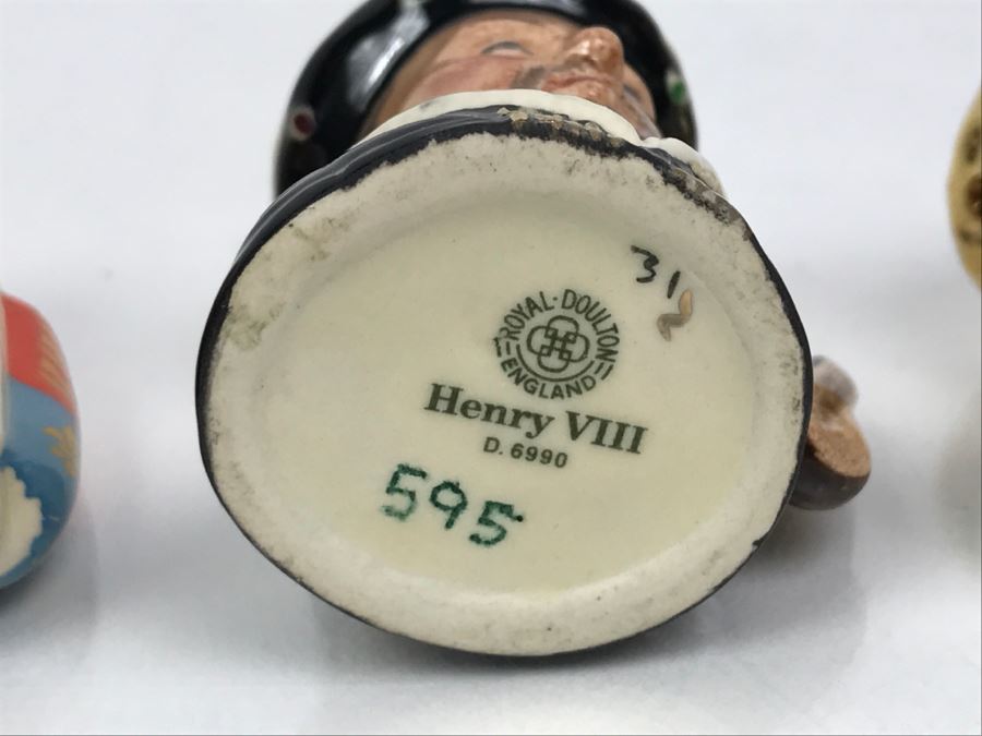 Limited Edition Royal Doulton Miniature Mini Toby Mugs Kings Set Of Kings And Queens Of England With Wooden Display Stand Number 595 Of Set [Photo 17]