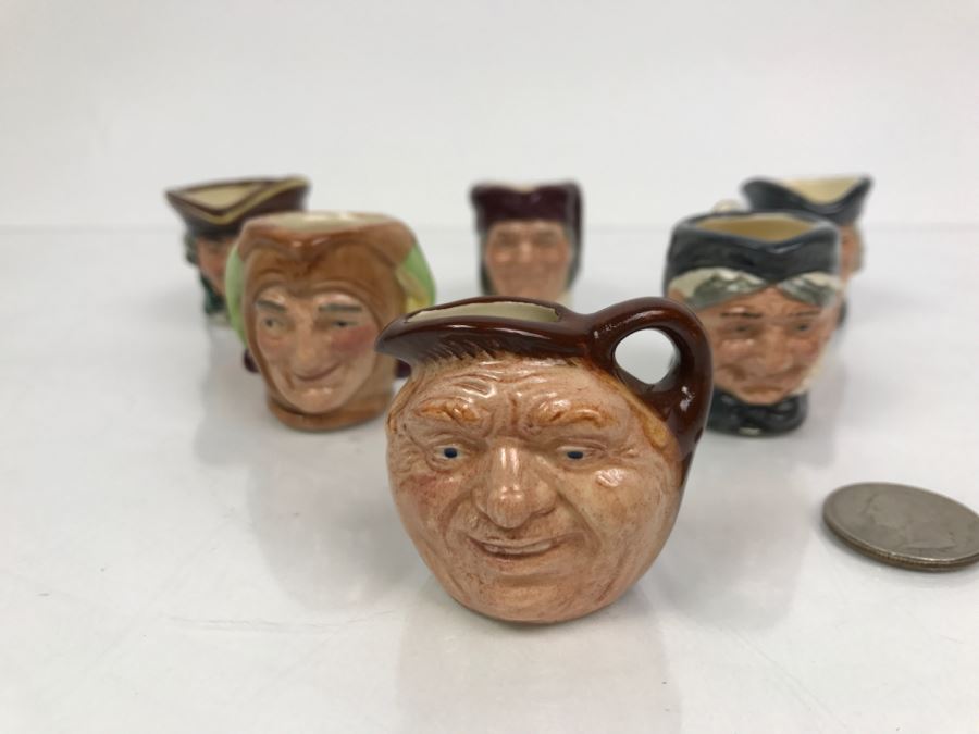 Limited Edition Set Of Royal Doulton Miniature Mini Toby Mugs Numbered 1509