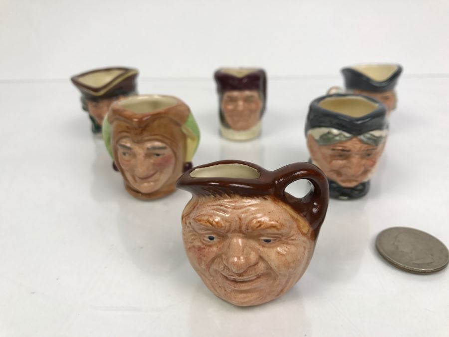Limited Edition Set Of Royal Doulton Miniature Mini Toby Mugs Numbered 1509 [Photo 3]