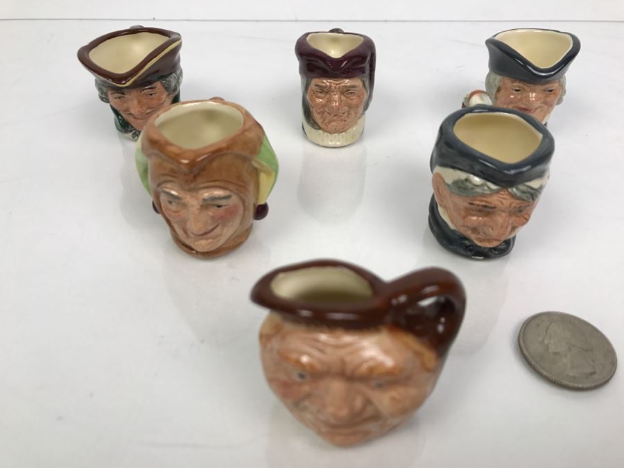 Limited Edition Set Of Royal Doulton Miniature Mini Toby Mugs Numbered 1509 [Photo 4]