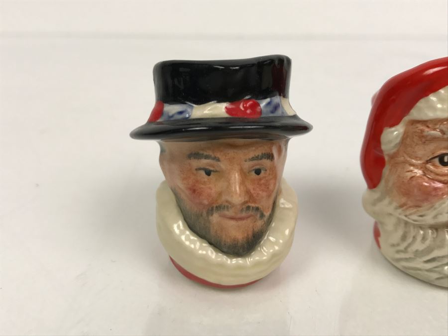 Royal Doulton Miniature Mini Toby Mugs Beefeater Exclusive For RDICC D6806 And Santa Claus D6950 [Photo 4]