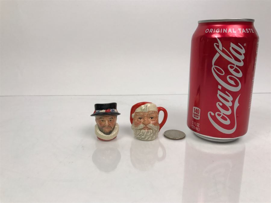 Royal Doulton Miniature Mini Toby Mugs Beefeater Exclusive For RDICC D6806 And Santa Claus D6950 [Photo 2]