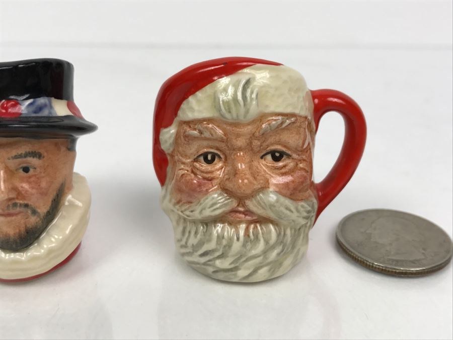 Royal Doulton Miniature Mini Toby Mugs Beefeater Exclusive For RDICC D6806 And Santa Claus D6950 [Photo 3]