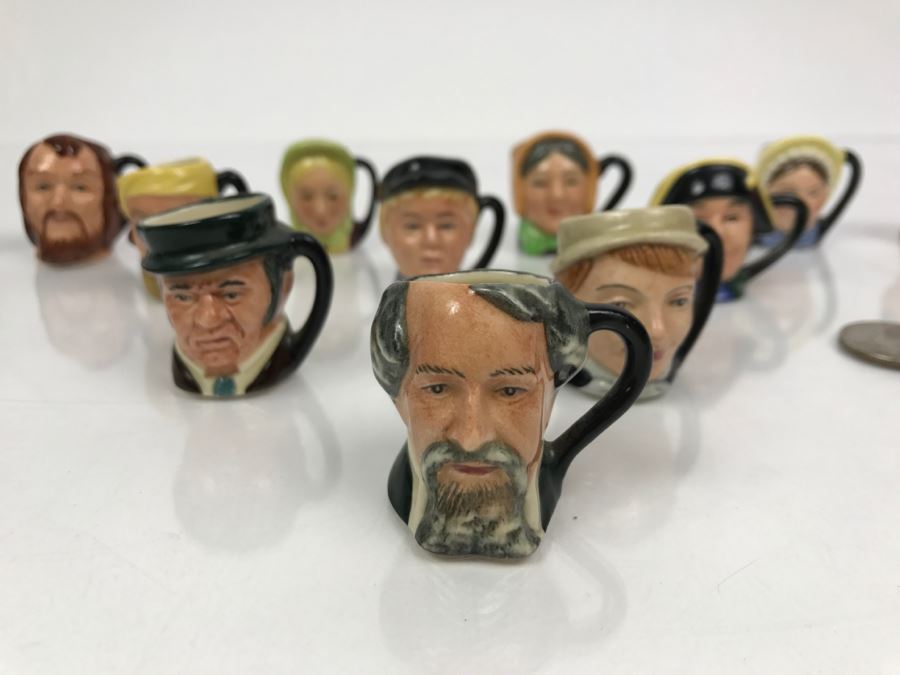 Collection Of Royal Doulton Charles Dickens Series Miniature Mini Toby Mugs [Photo 3]
