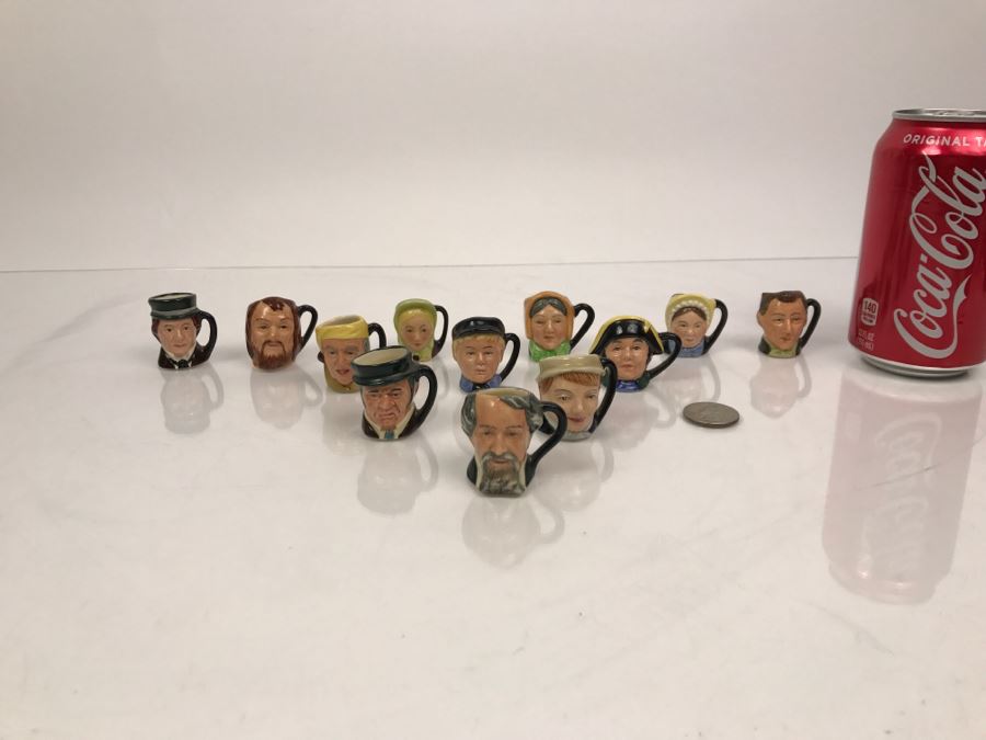 Collection Of Royal Doulton Charles Dickens Series Miniature Mini Toby Mugs [Photo 2]