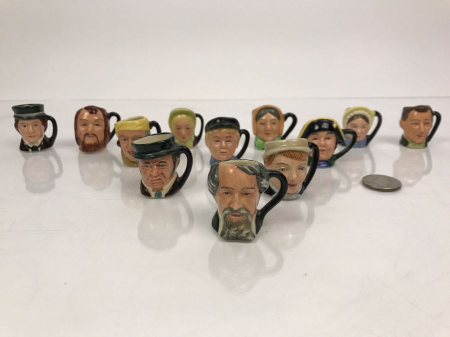 Collection Of Royal Doulton Charles Dickens Series Miniature Mini Toby Mugs [Photo 1]