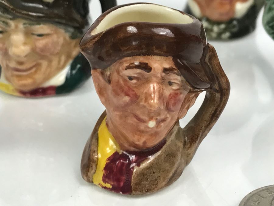 Collection Of (11) Old Royal Doulton Miniature Mini Toby Mugs - Leading Mug Sam Weller Was Priced At $125 - See Photos [Photo 9]