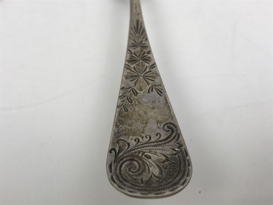 Antique Chased Sterling Silver Cake Server 68g [Photo 4]