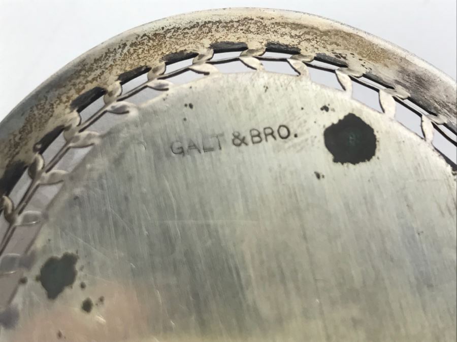 Vintage Washington Sterling Silver Handled Oval Tray 109g [Photo 9]