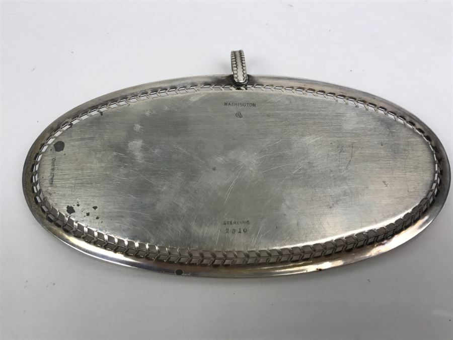 Vintage Washington Sterling Silver Handled Oval Tray 109g [Photo 7]