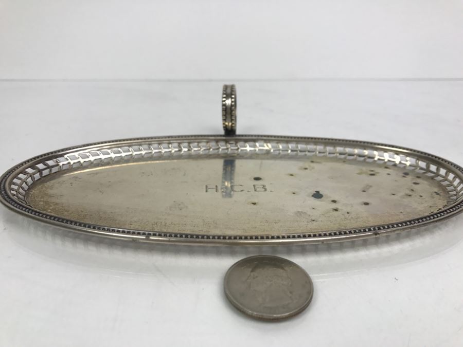 Vintage Washington Sterling Silver Handled Oval Tray 109g [Photo 2]