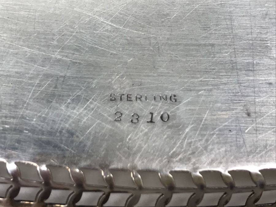 Vintage Washington Sterling Silver Handled Oval Tray 109g [Photo 10]