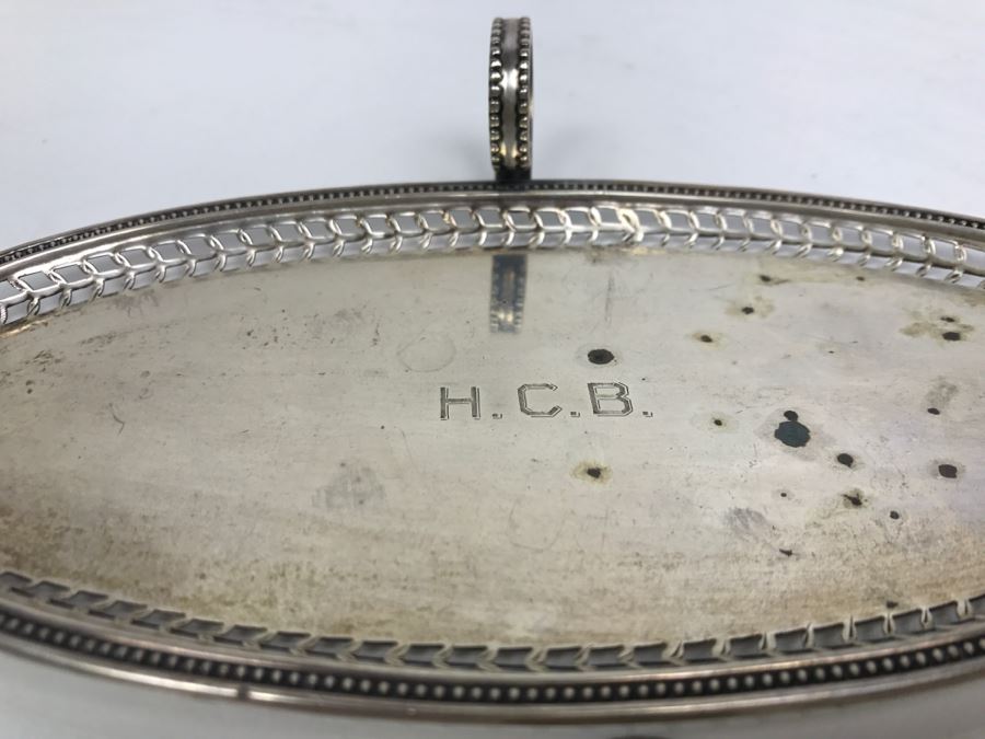 Vintage Washington Sterling Silver Handled Oval Tray 109g [Photo 3]