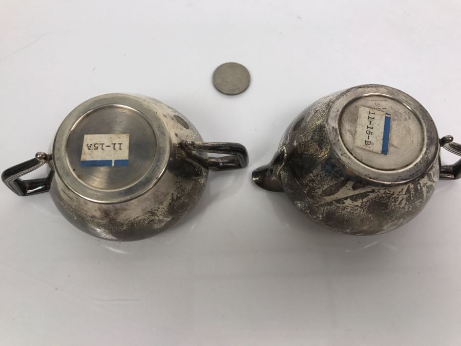Sterling Silver Sugar And Creamer 98g [Photo 6]
