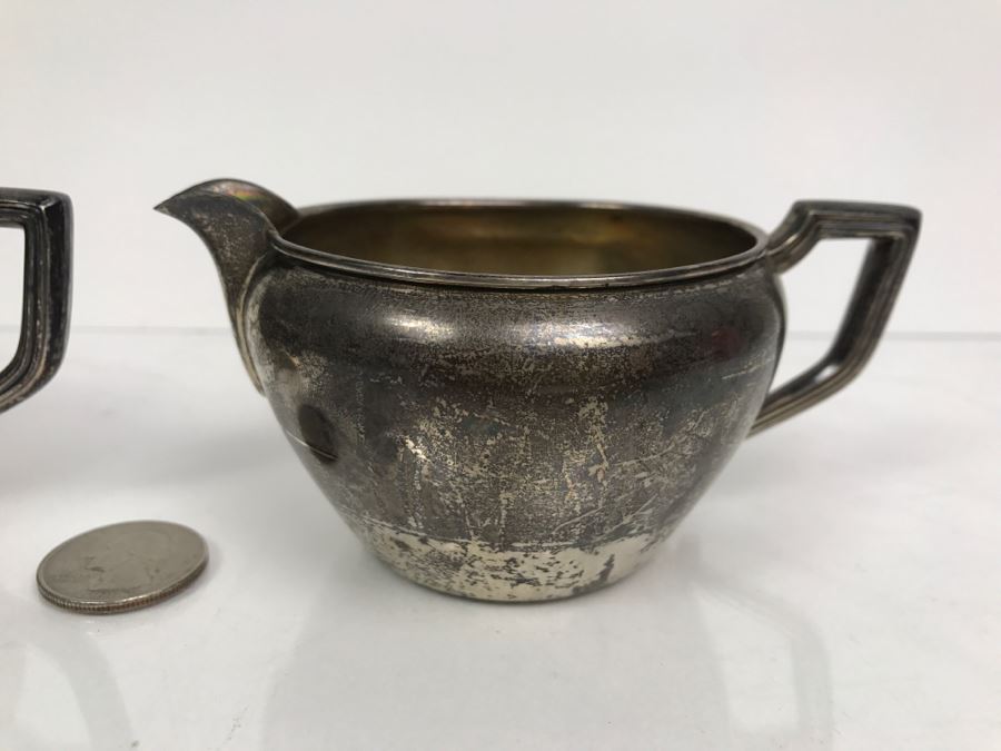 Sterling Silver Sugar And Creamer 98g [Photo 2]