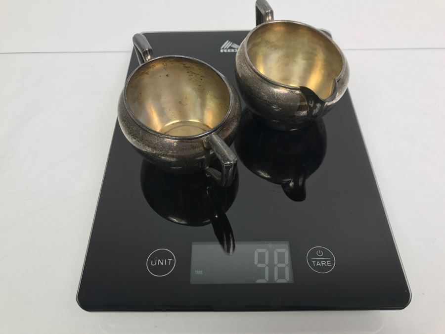 Sterling Silver Sugar And Creamer 98g [Photo 9]