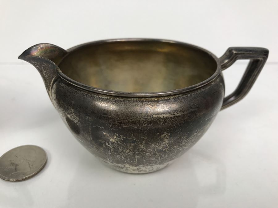 Sterling Silver Sugar And Creamer 98g [Photo 3]