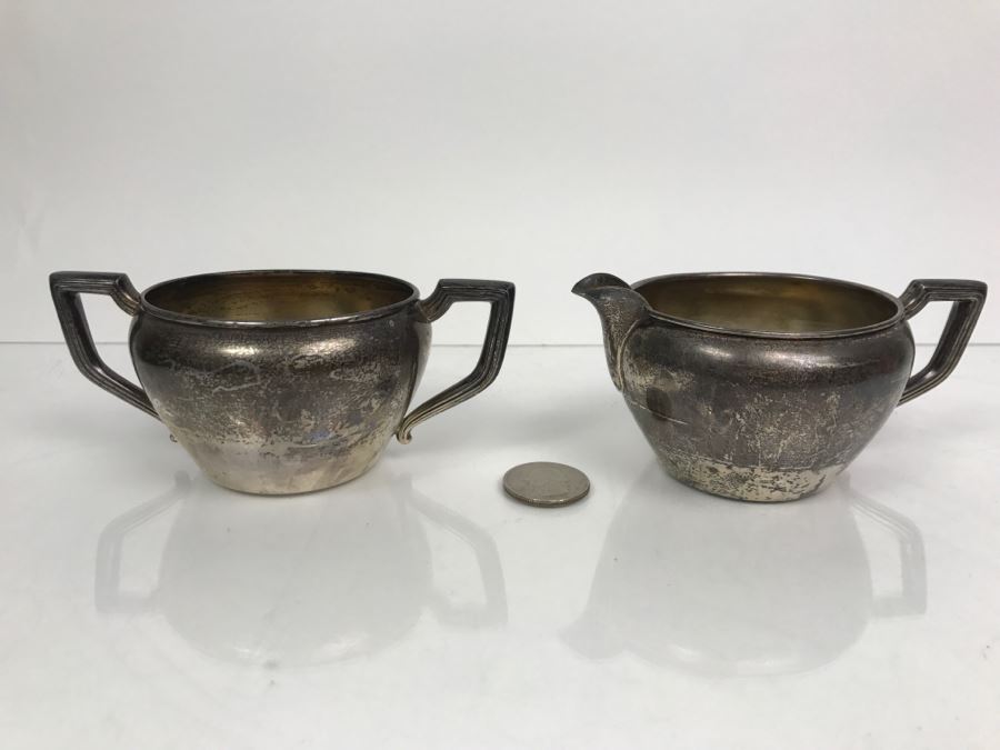Sterling Silver Sugar And Creamer 98g [Photo 1]