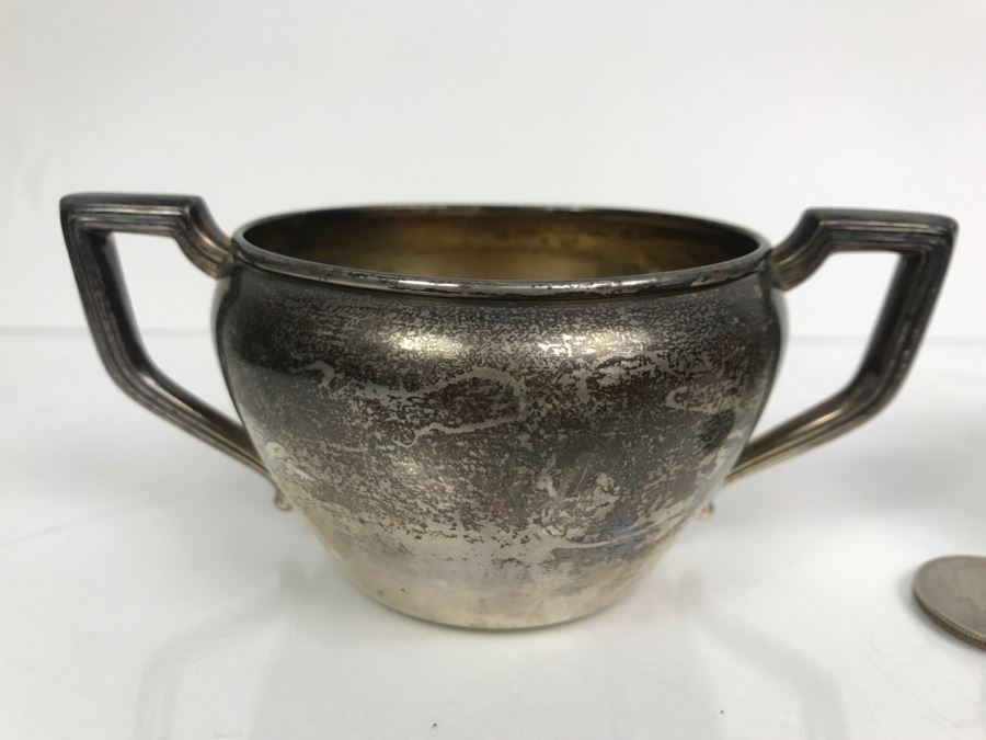 Sterling Silver Sugar And Creamer 98g [Photo 4]