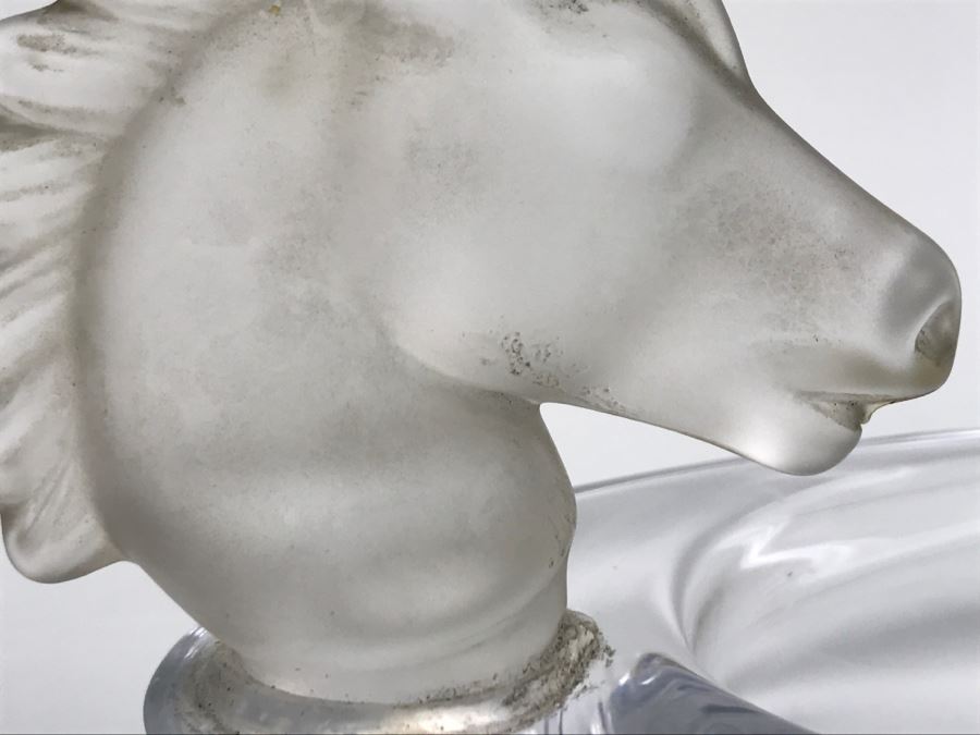 Vannes Cristal Horse Head Glass Tray Crystal [Photo 6]