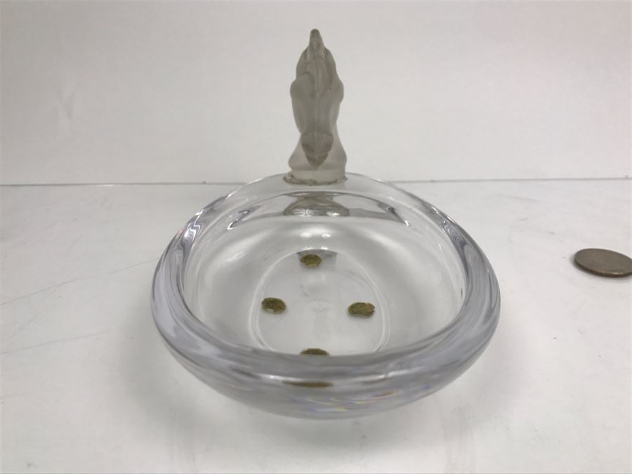 Vannes Cristal Horse Head Glass Tray Crystal [Photo 9]