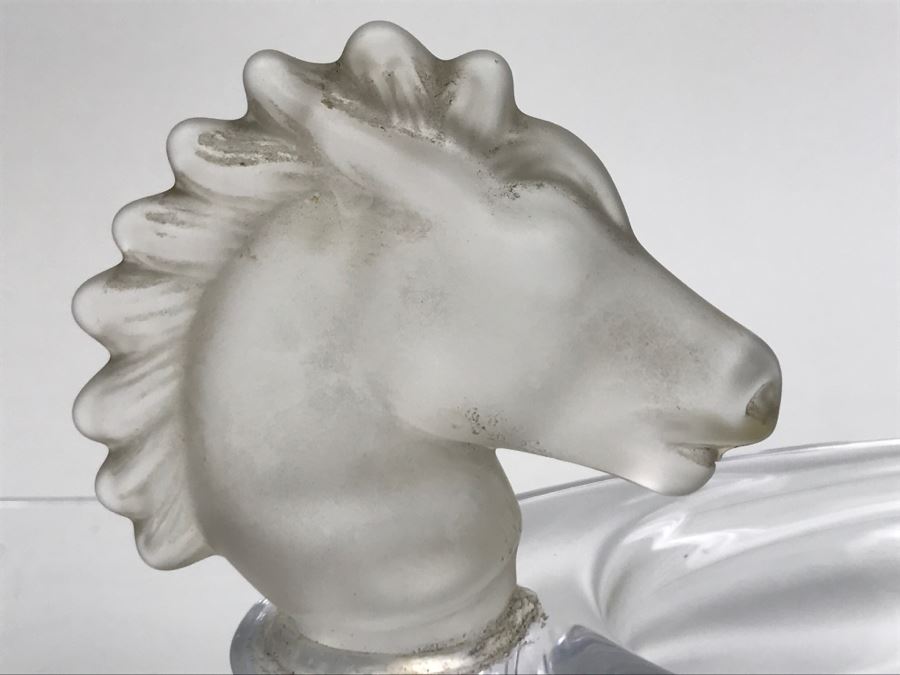 Vannes Cristal Horse Head Glass Tray Crystal [Photo 7]