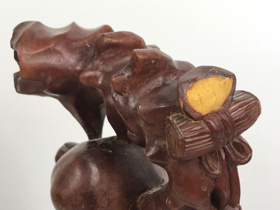 Vintage Wood Carving Of Chinese Elder - Has Several Small Chips In Photos [Photo 7]