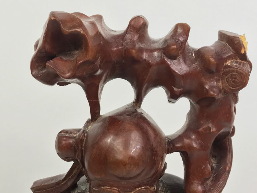 Vintage Wood Carving Of Chinese Elder - Has Several Small Chips In Photos [Photo 6]