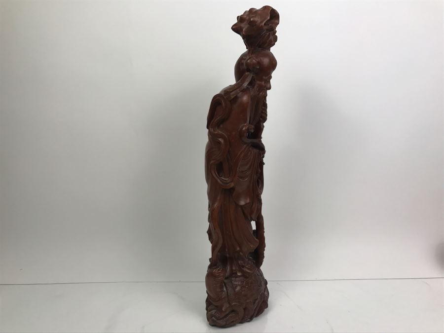 Vintage Wood Carving Of Chinese Elder - Has Several Small Chips In Photos [Photo 14]