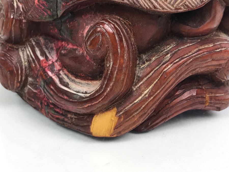 Vintage Wood Carving Of Chinese Elder - Has Several Small Chips In Photos [Photo 9]