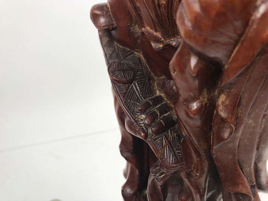 Vintage Wood Carving Of Chinese Elder - Has Several Small Chips In Photos [Photo 19]