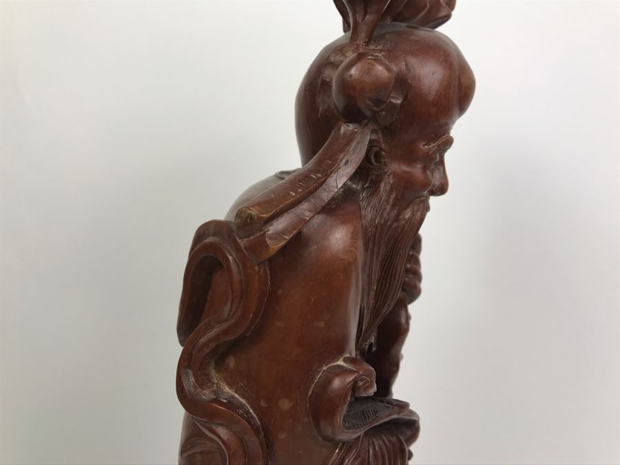 Vintage Wood Carving Of Chinese Elder - Has Several Small Chips In Photos [Photo 15]
