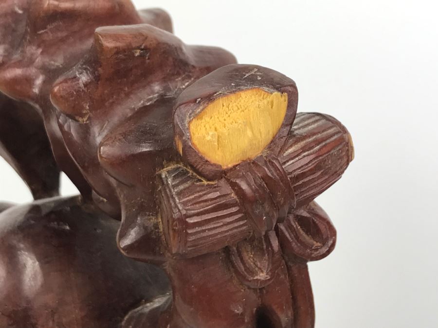 Vintage Wood Carving Of Chinese Elder - Has Several Small Chips In Photos [Photo 8]
