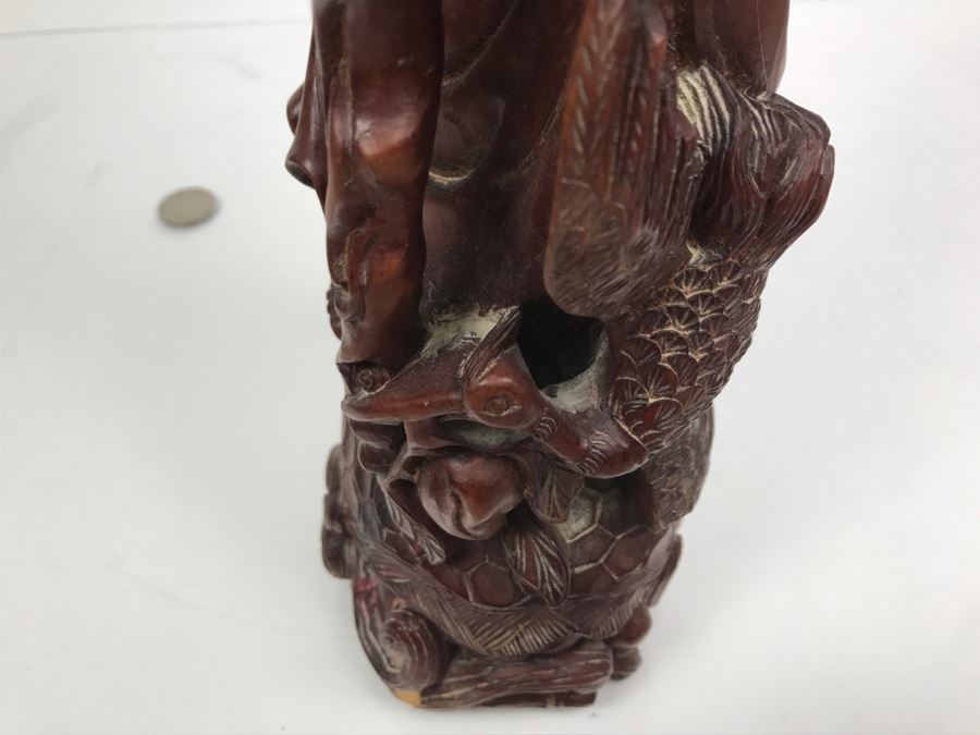 Vintage Wood Carving Of Chinese Elder - Has Several Small Chips In Photos [Photo 17]