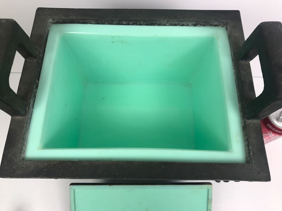 Vintage Ice Bucket Of Reproduction Chinese Bronze Vessel [Photo 7]