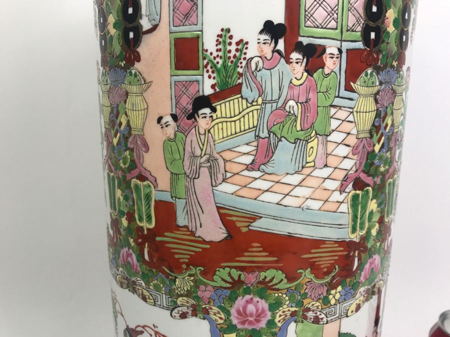 Chinese Famille Rose Umbrella Stand [Photo 5]