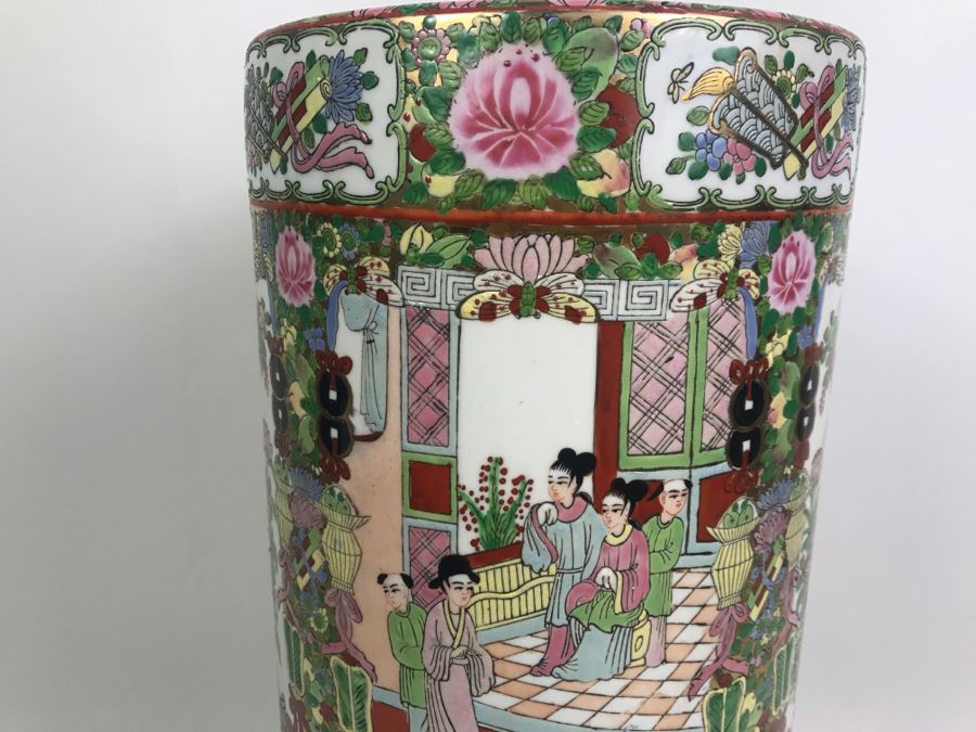 Chinese Famille Rose Umbrella Stand [Photo 4]