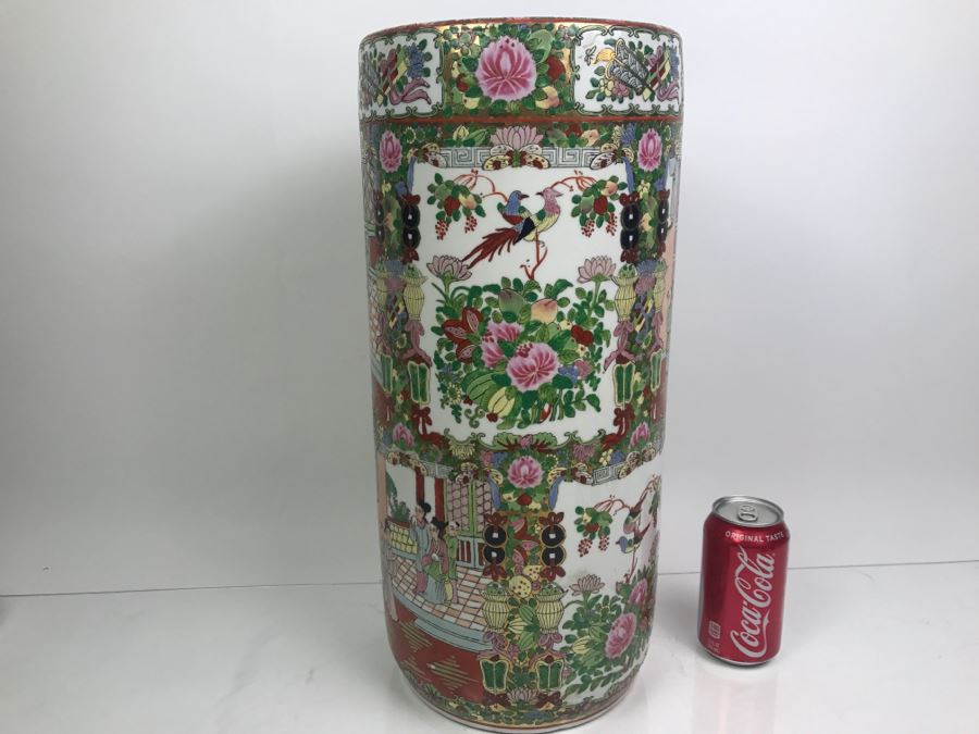 Chinese Famille Rose Umbrella Stand [Photo 7]