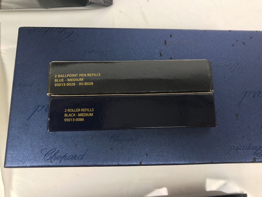 Chopard Ballpoint Pen With Moving Fish (7 SAPPHIRE PINK 0.05CT) Pink Resin Body And Cap Pink Gold Colour Trims With Box, Bag And Receipt [Photo 17]