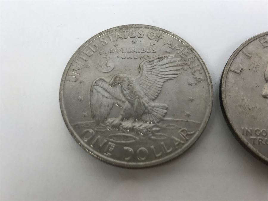 Collection Of (9) Eisenhower One Dollar Coins 1971-1976 [Photo 7]