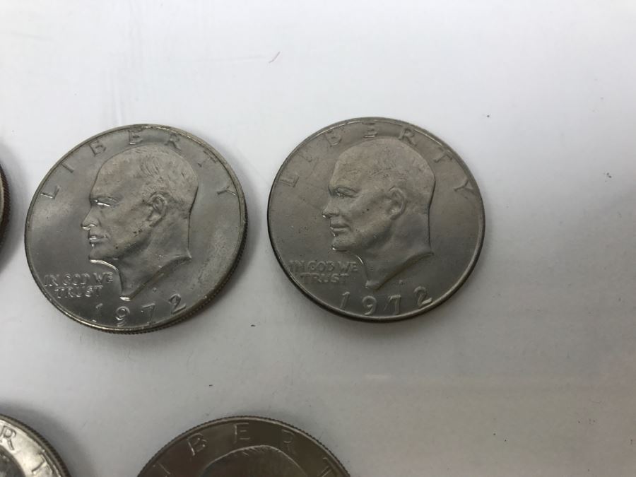 Collection Of (9) Eisenhower One Dollar Coins 1971-1976 [Photo 4]