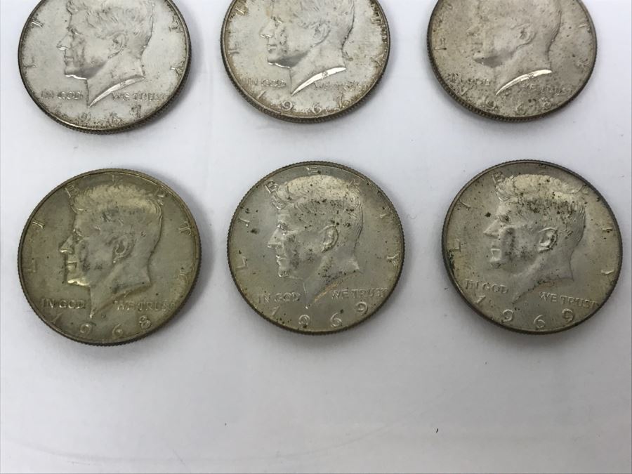 Collection Of (15) Kennedy Silver Half Dollars 1965-69 172.6g [Photo 8]